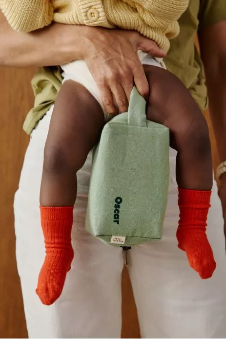 pequeño neceser de lino personalizable para niño adulto