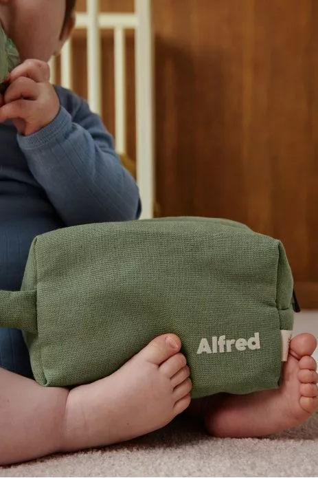 pequeña bolsa de aseo de lino personalizable para niño adulto