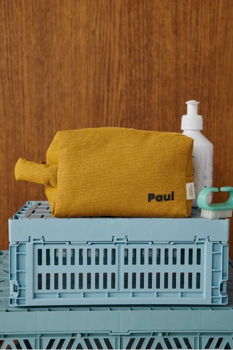 pequeña bolsa de aseo de lino personalizable para niño adulto
