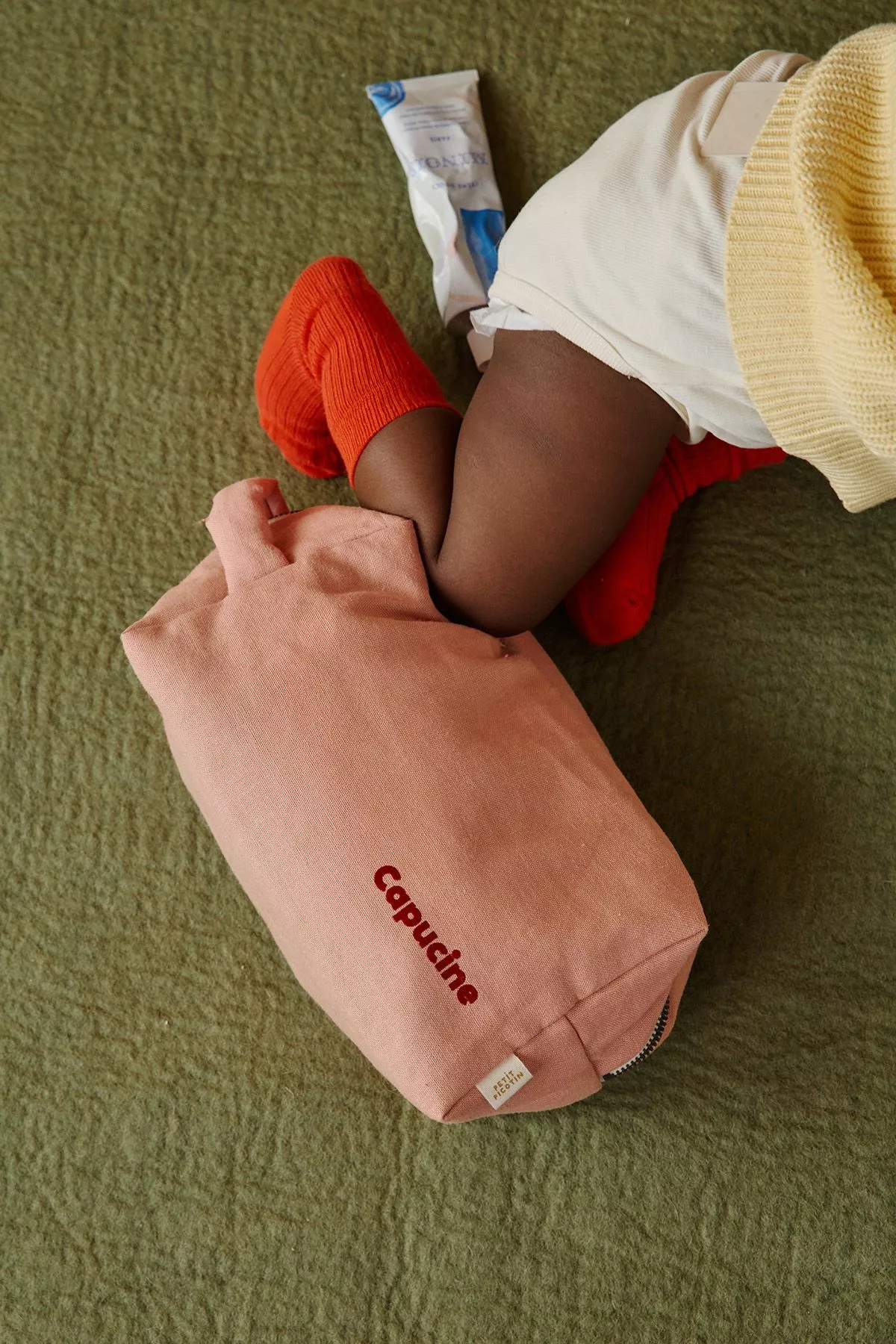 gran bolsa de aseo con bolsillos interiores de lino personalizable niño adulto