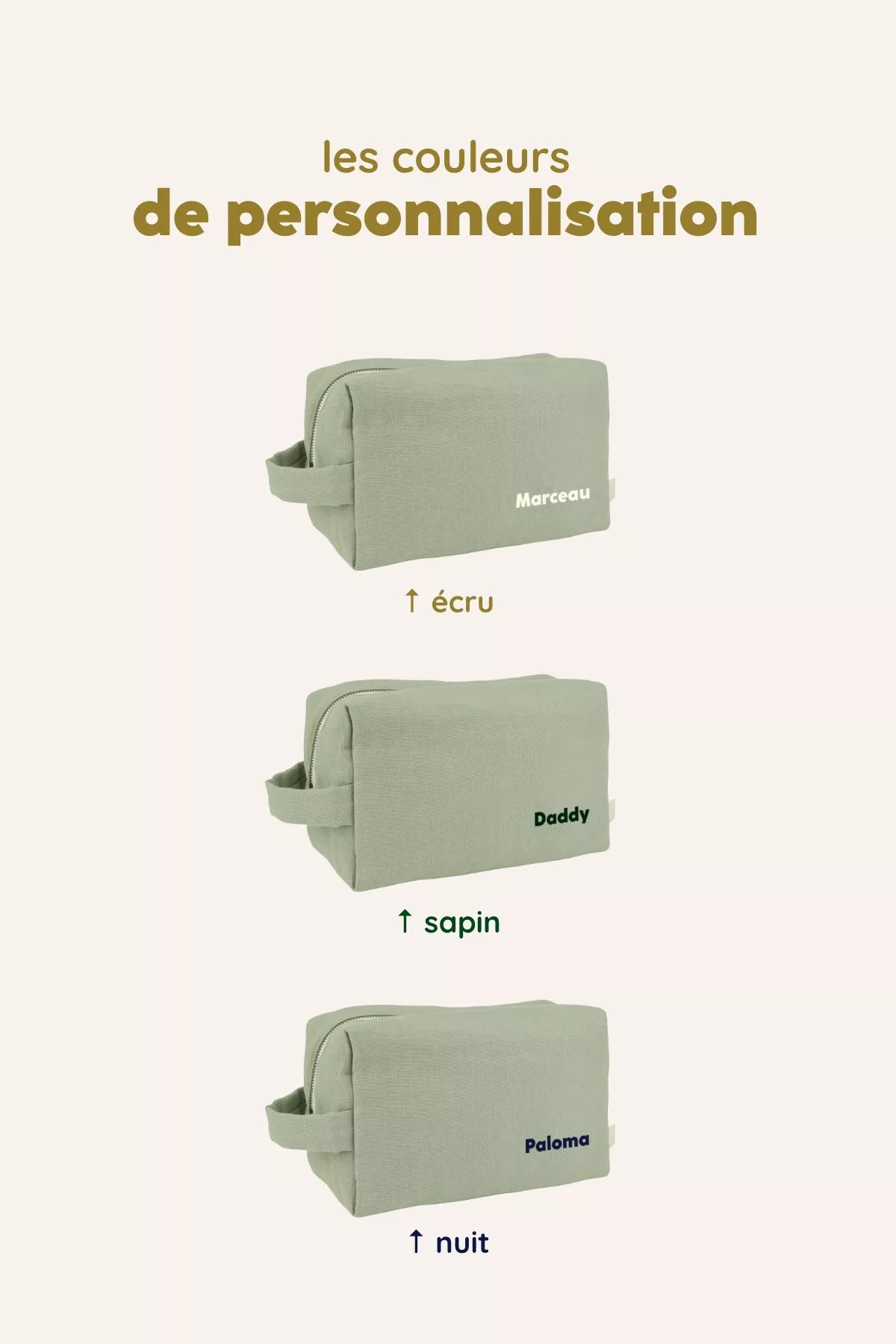 grande trousse de toilette avec des poches intérieures en lin personnalisable enfant adulte