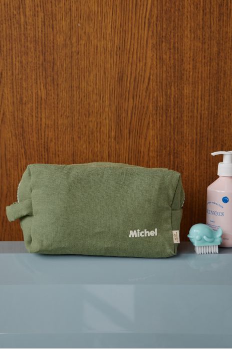 gran neceser con bolsillos interiores en lino personalizable niño adulto