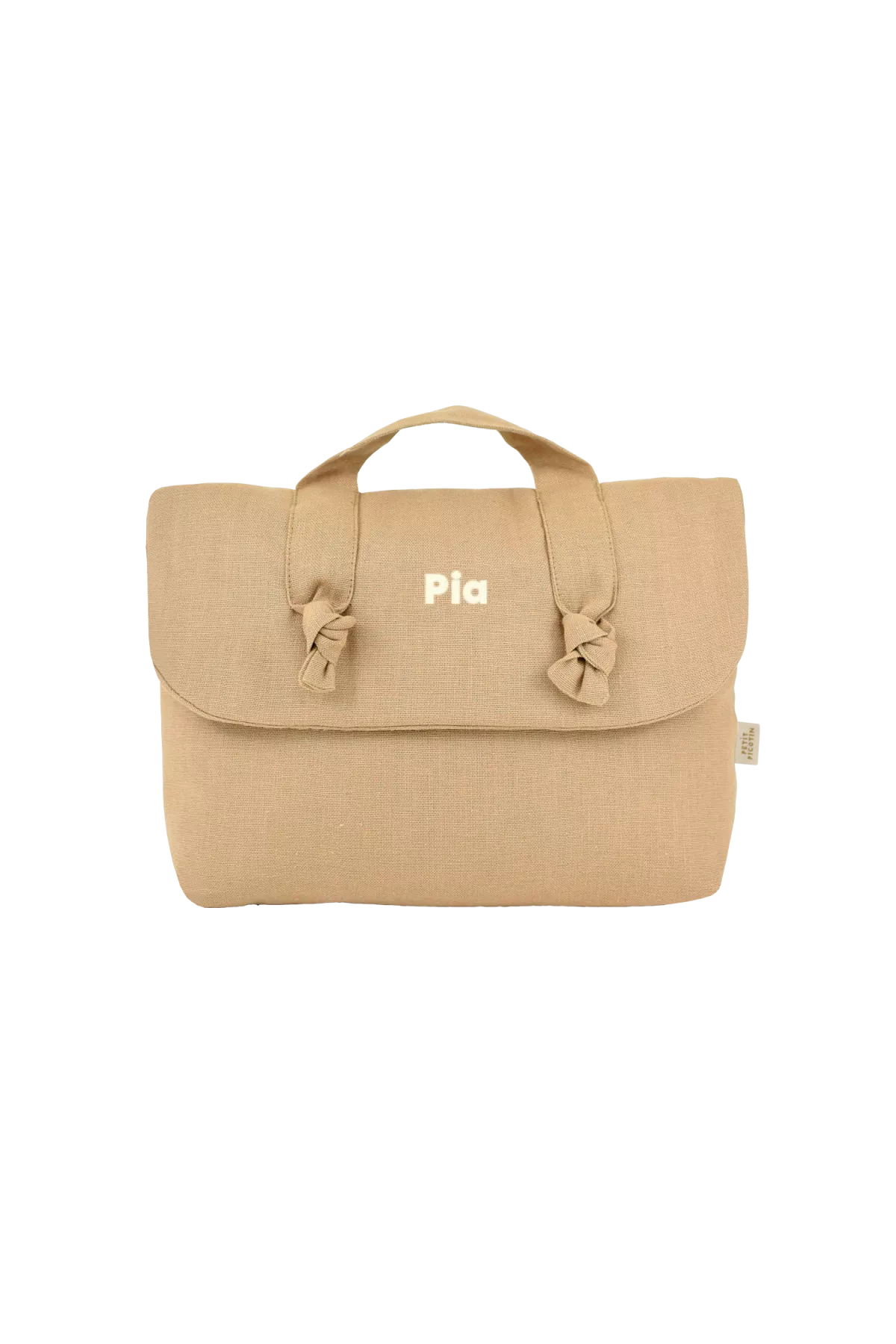 trousse de toilette en lin pour bébé personnalisable
