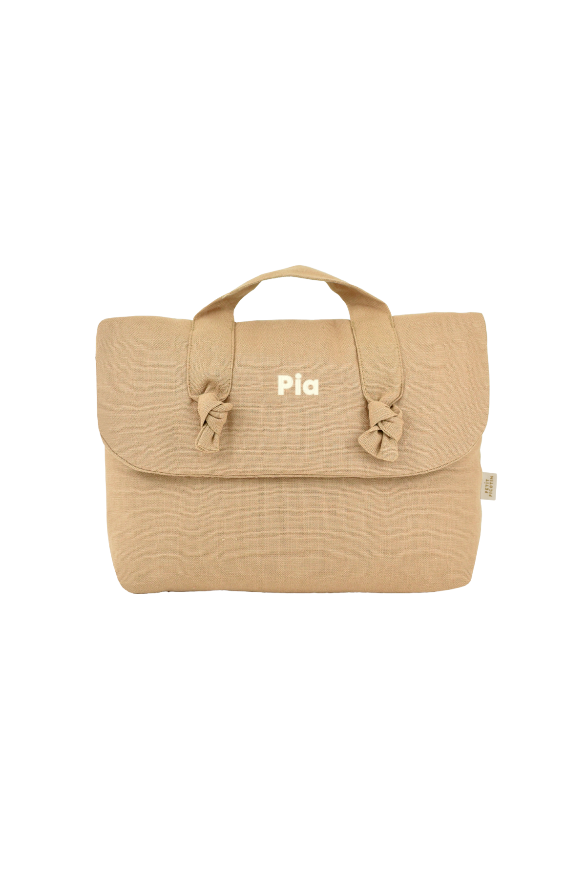 personalizable linen toiletry bag for baby
