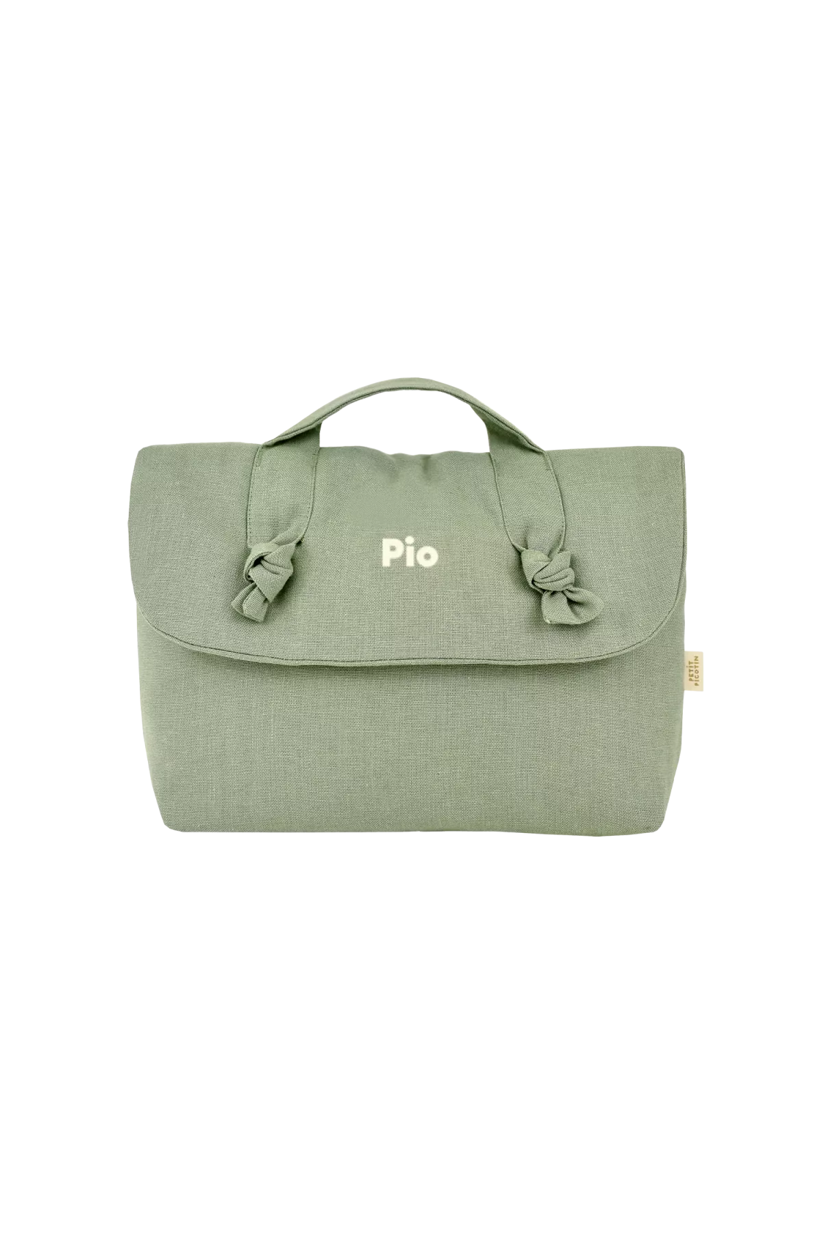 trousse de toilette en lin pour bébé personnalisable