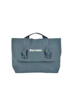 trousse de toilette en lin pour bébé personnalisable