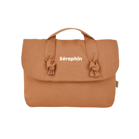 trousse de toilette en lin pour bébé personnalisable