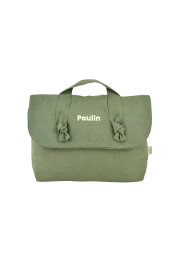 trousse de toilette en lin pour bébé personnalisable
