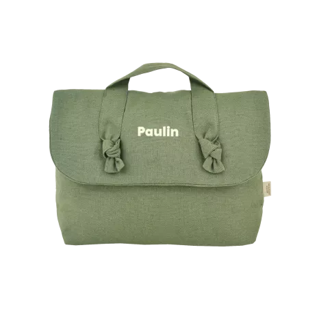personalizable linen toiletry bag for baby