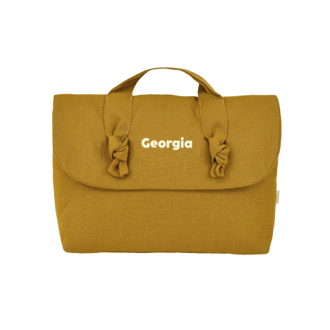 personalizable linen toiletry bag for baby