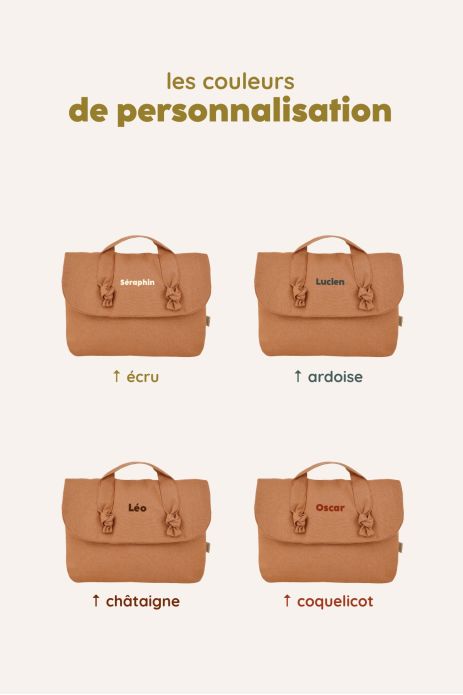 personalizable linen toiletry bag for baby