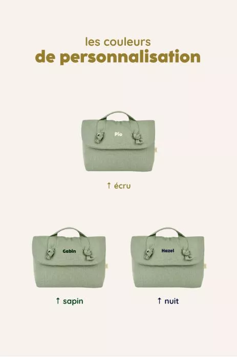 neceser de lino personalizable para bebé