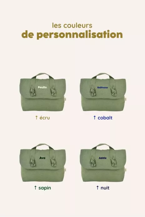 personalizable linen toiletry bag for baby
