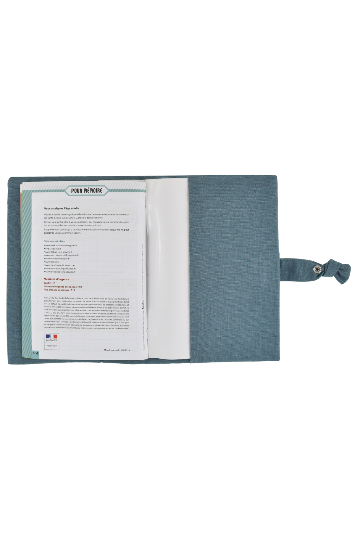 protège carnet de santé en lin personnalisé - idée cadeau de naissance personnalisée