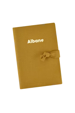 protège carnet de santé en lin personnalisé - idée cadeau de naissance personnalisée