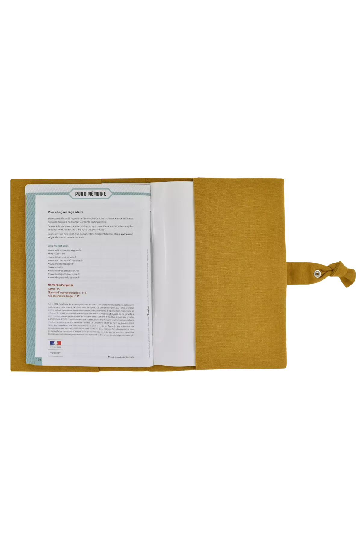 protège carnet de santé en lin personnalisé - idée cadeau de naissance personnalisée