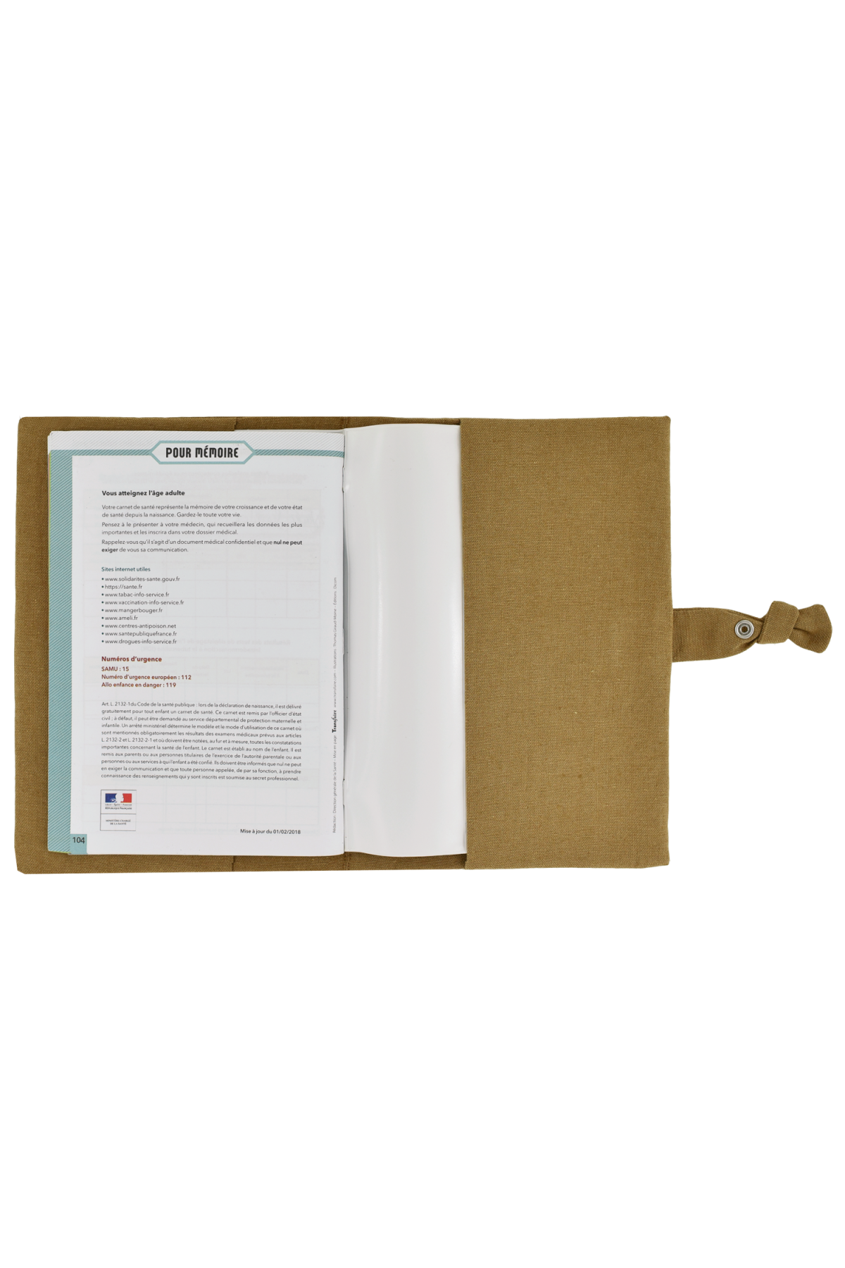 protège carnet de santé en lin personnalisé - idée cadeau de naissance personnalisée