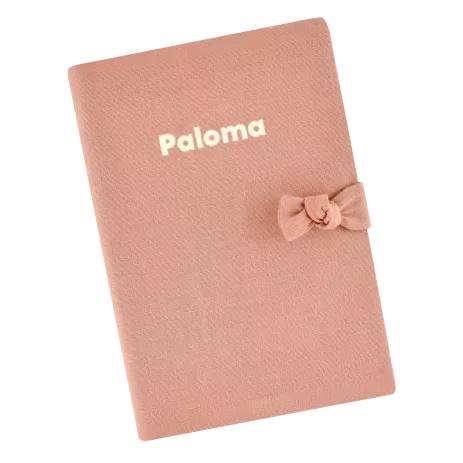 protège carnet de santé en lin personnalisé - idée cadeau de naissance personnalisée