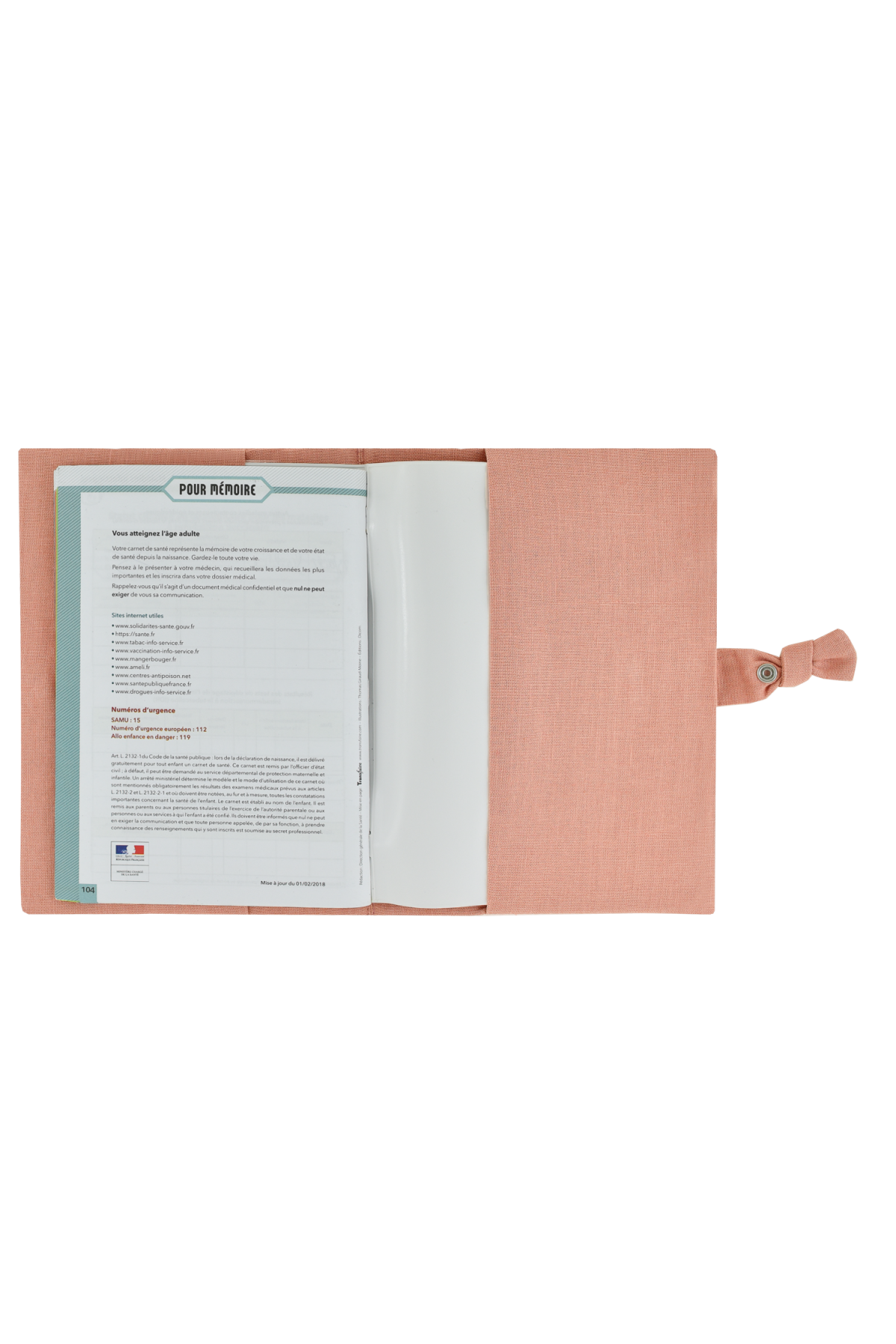 protège carnet de santé en lin personnalisé - idée cadeau de naissance personnalisée