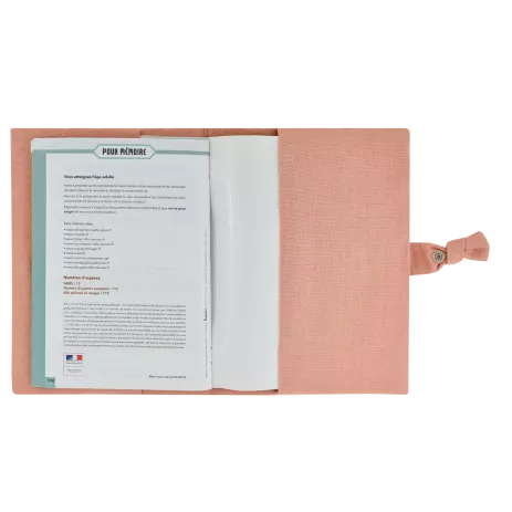 protège carnet de santé en lin personnalisé - idée cadeau de naissance personnalisée