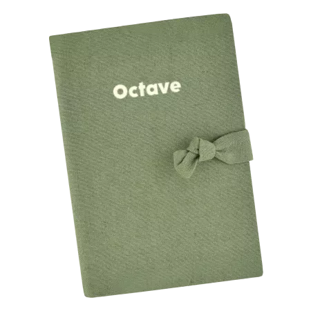 protège carnet de santé en lin personnalisé - idée cadeau de naissance personnalisée