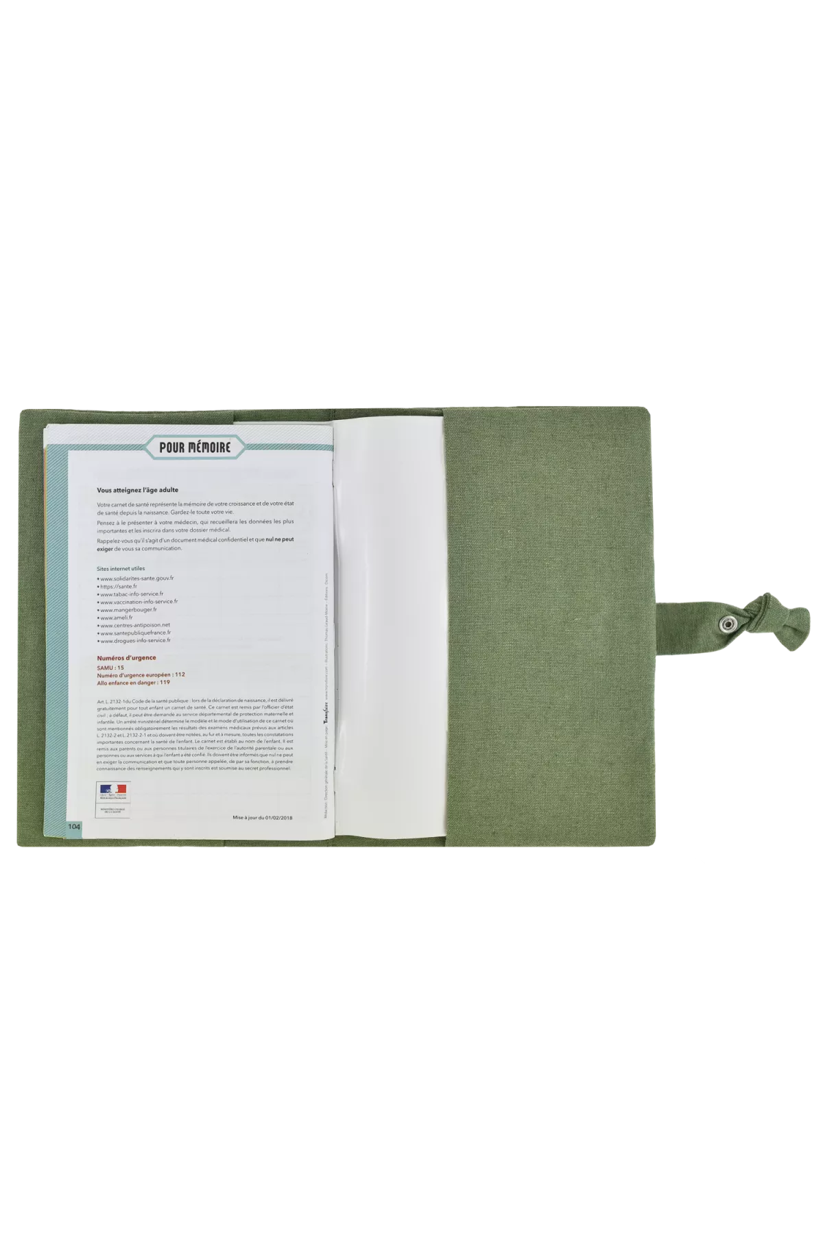 protège carnet de santé en lin personnalisé - idée cadeau de naissance personnalisée