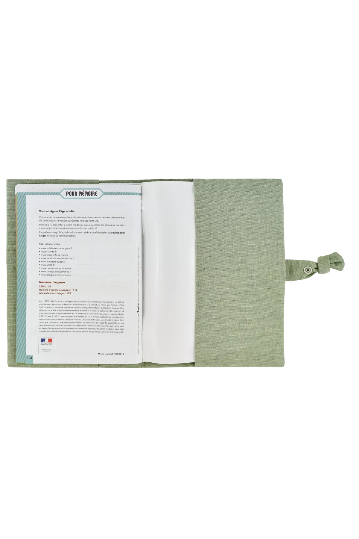 protège carnet de santé en lin personnalisé - idée cadeau de naissance personnalisée
