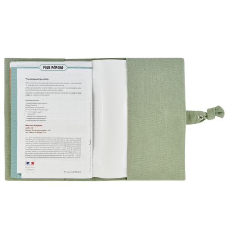protector de libreta de salud de lino personalizado - idea de regalo de nacimiento personalizado