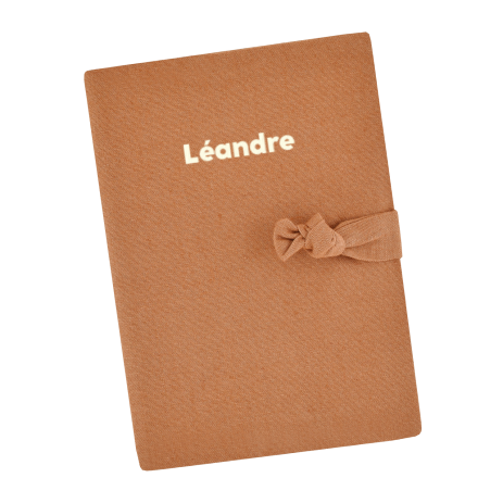 protège carnet de santé en lin personnalisé - idée cadeau de naissance personnalisée
