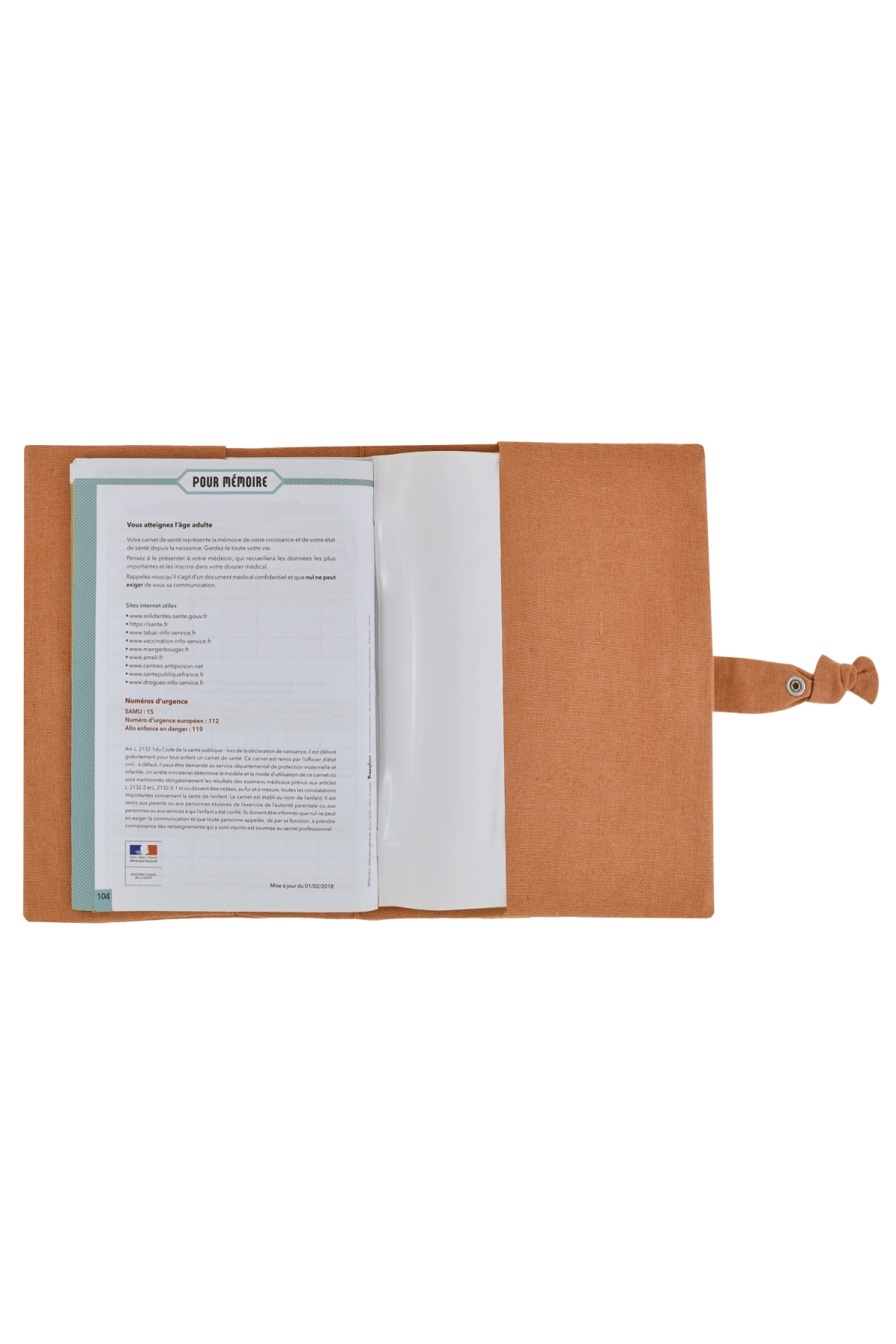 protège carnet de santé en lin personnalisé - idée cadeau de naissance personnalisée