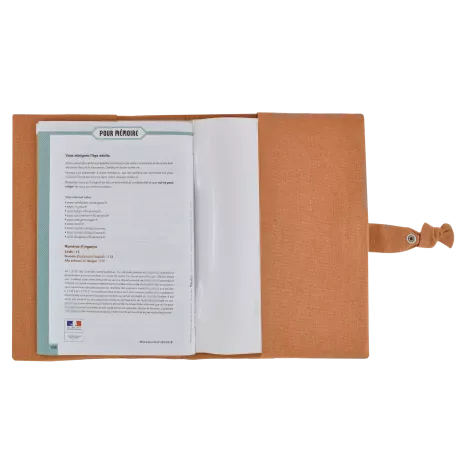 protège carnet de santé en lin personnalisé - idée cadeau de naissance personnalisée