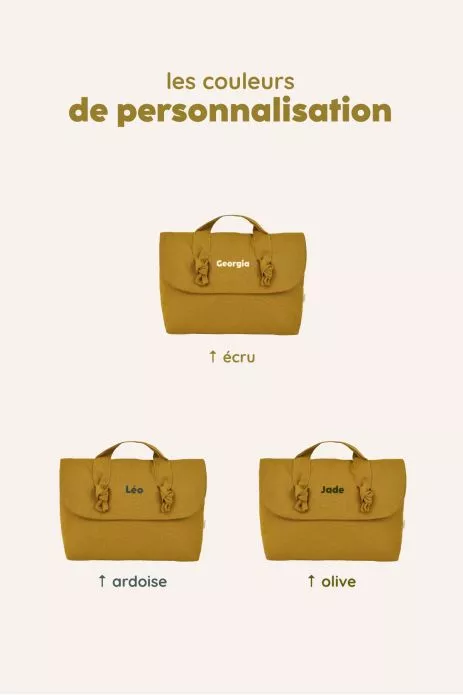neceser en lino para bebé personalizable