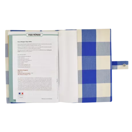 protector de cartilla de salud a cuadros para bebé personalizable