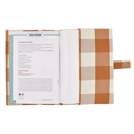 protège carnet de santé à carreaux pour bébé personnalisable