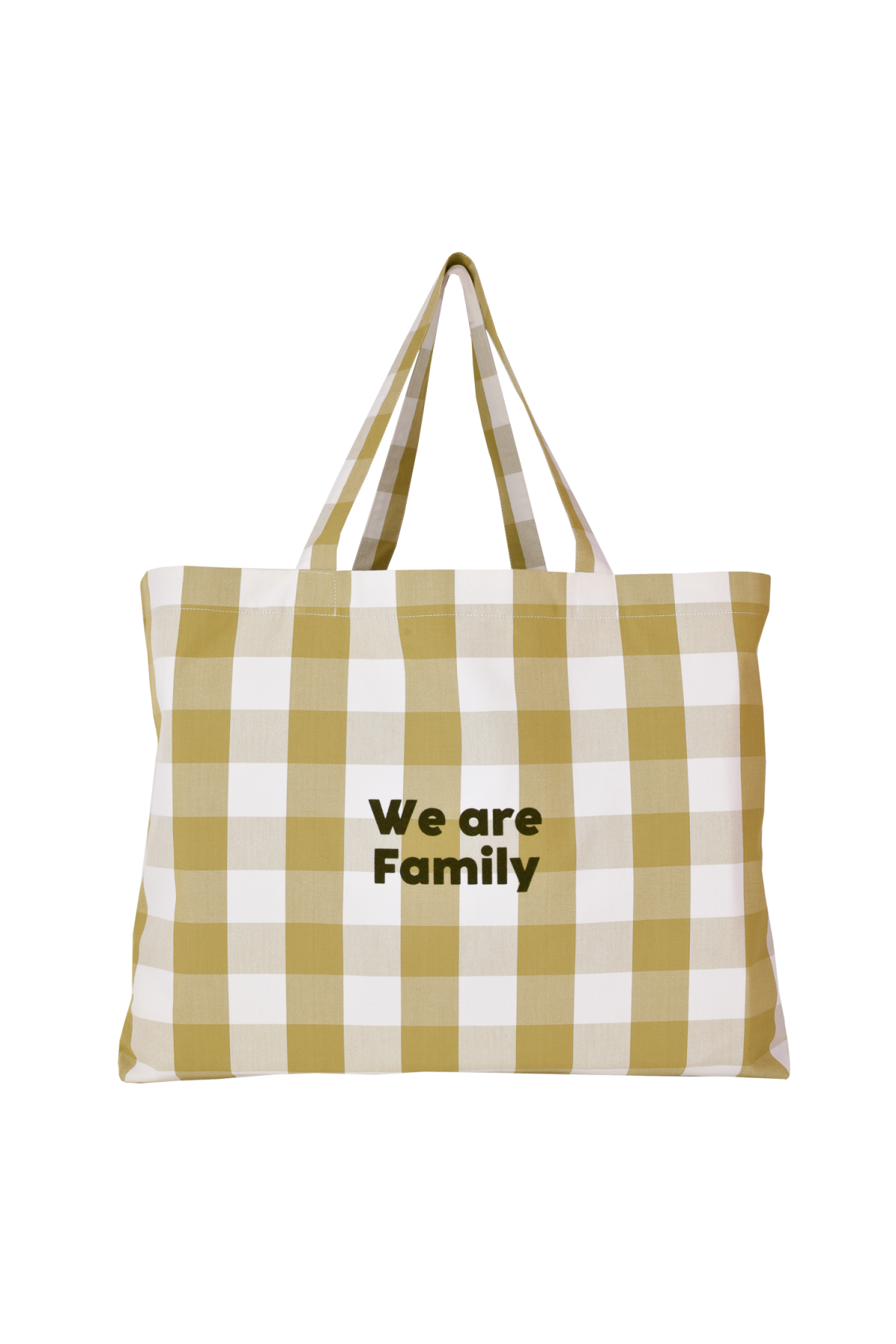 large customizable checkered tote bag