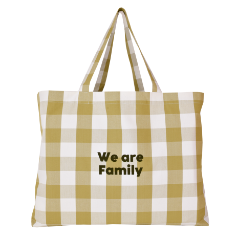 gran bolsa de tela personalizable a cuadros