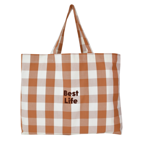 grand sac cabas personnalisable à carreaux