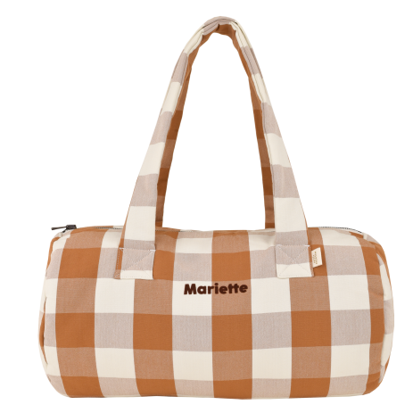 bolsa bowling infantil de algodón a cuadros personalizable