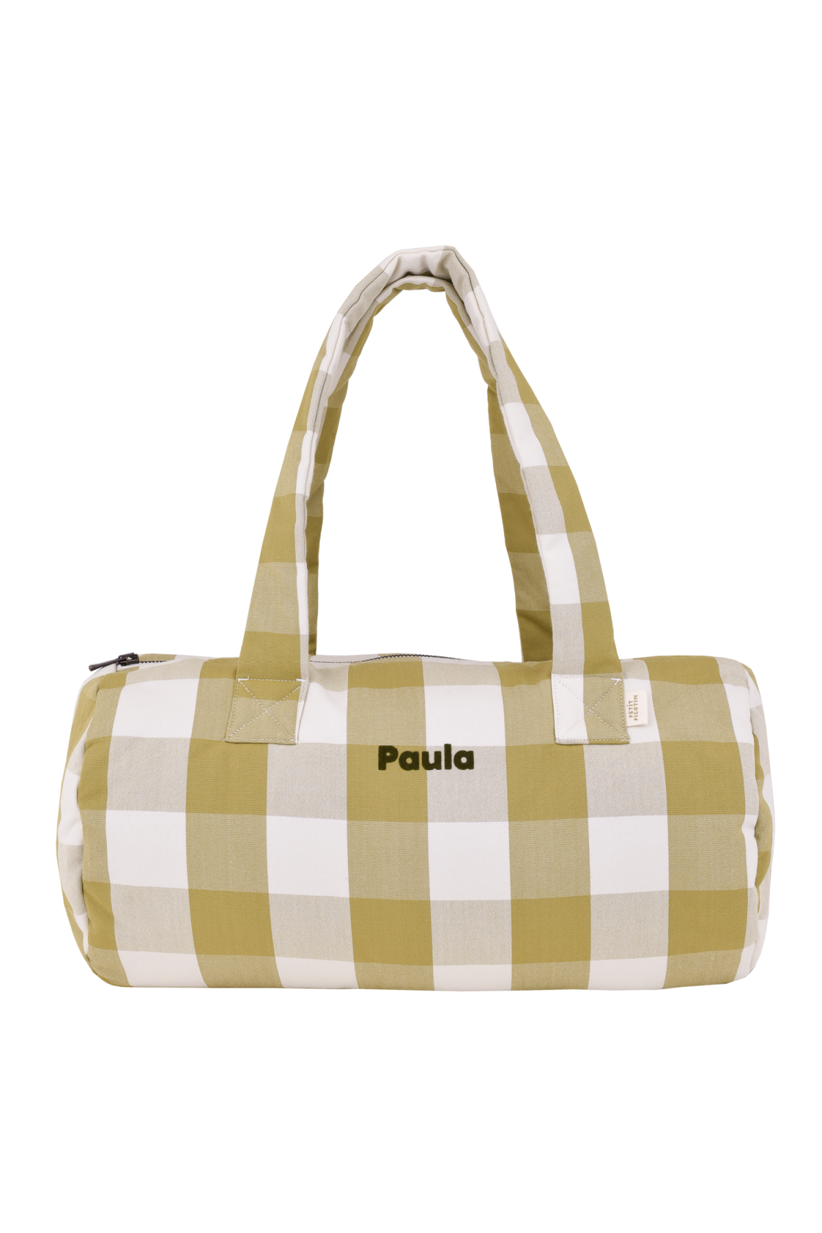 bolsa bowling infantil de algodón a cuadros personalizable