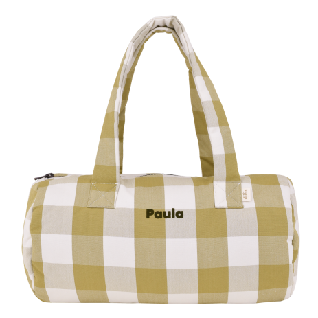 bolsa bowling infantil de algodón a cuadros personalizable