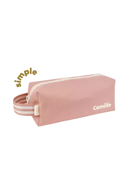bonito estuche escolar liso y personalizado con cremallera