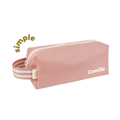 bonito estuche escolar liso y personalizado con cremallera