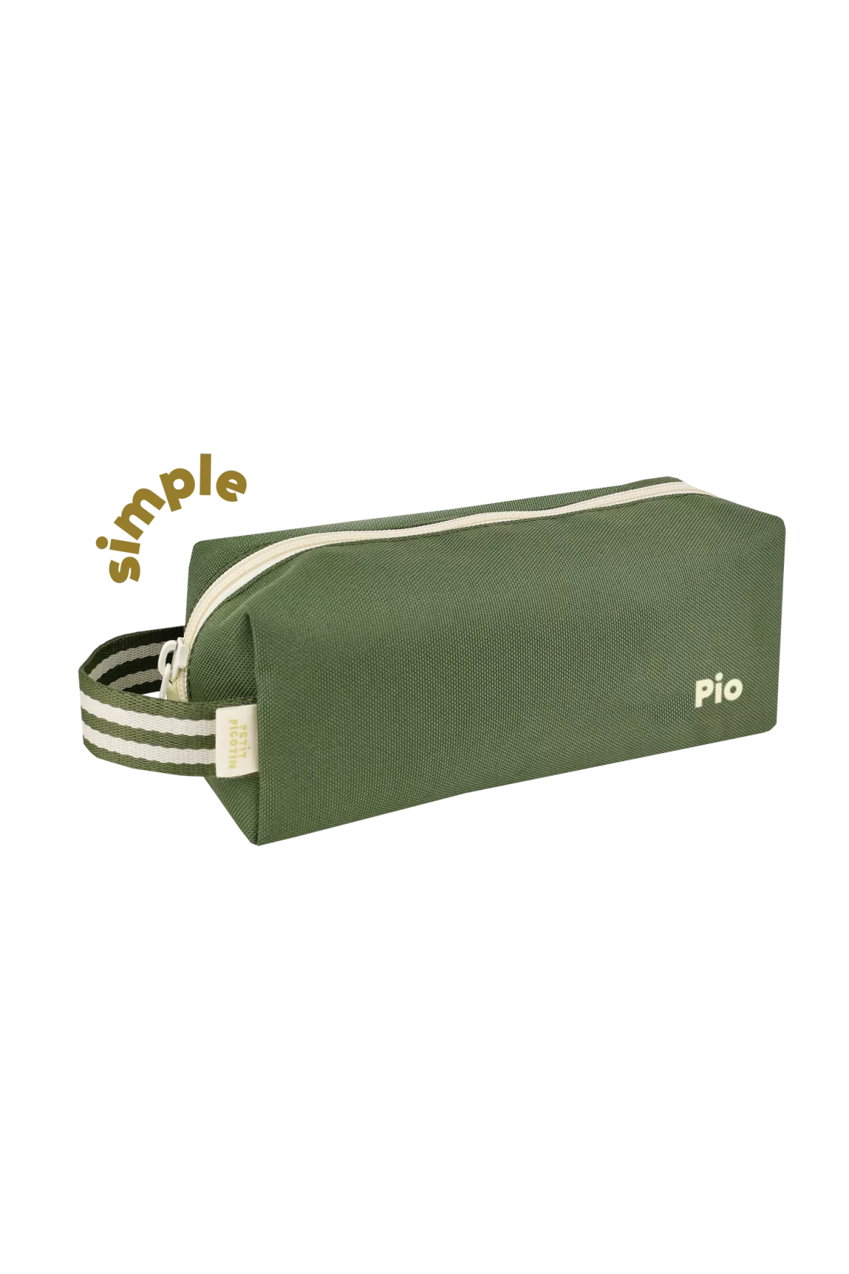 jolie trousse d'école unie et personnalisée avec zip
