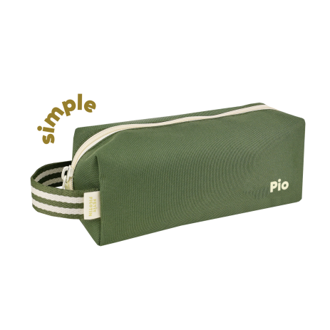 jolie trousse d'école unie et personnalisée avec zip