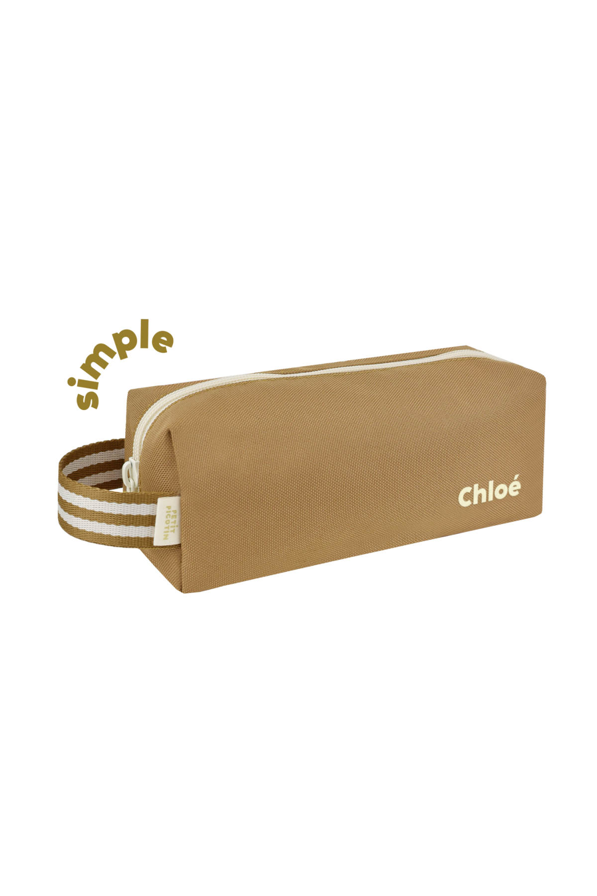 bonito estuche escolar liso y personalizado con cremallera