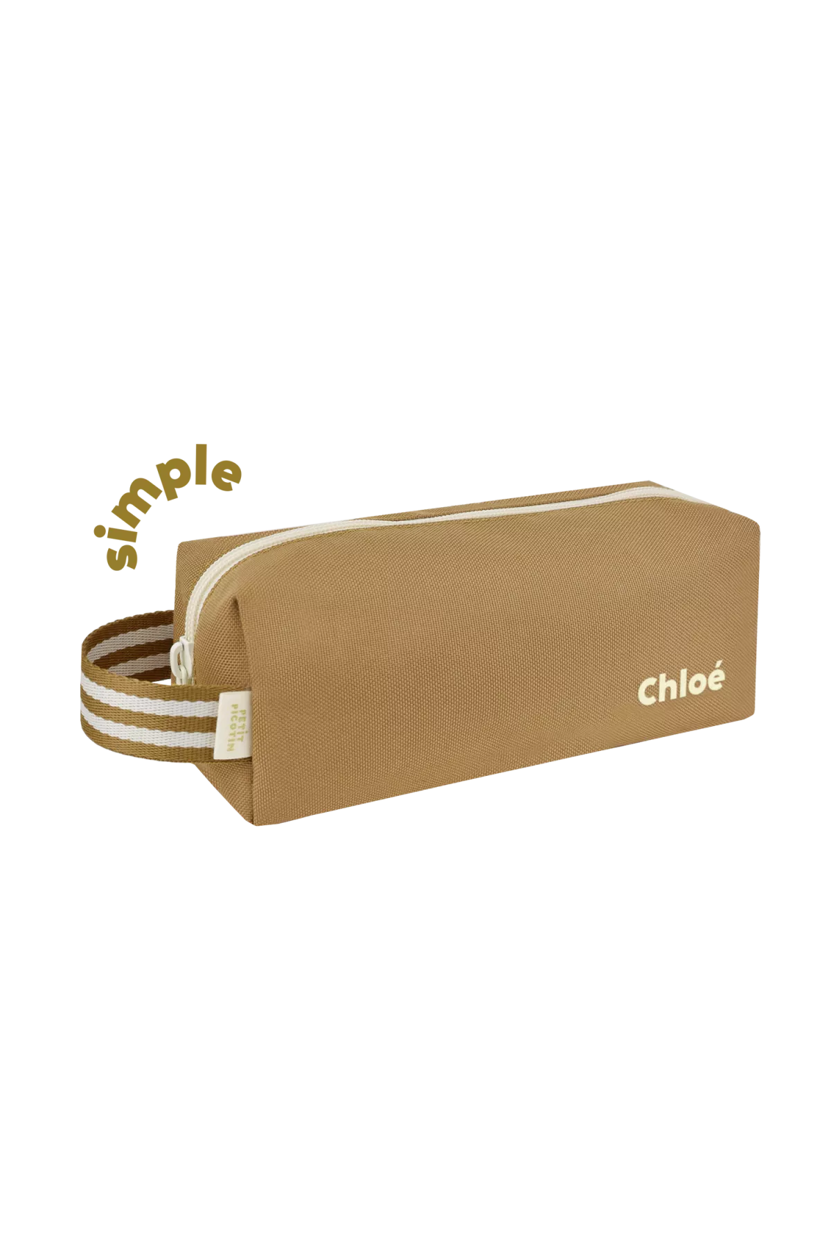 pretty plain personalized school pencil case with zip
