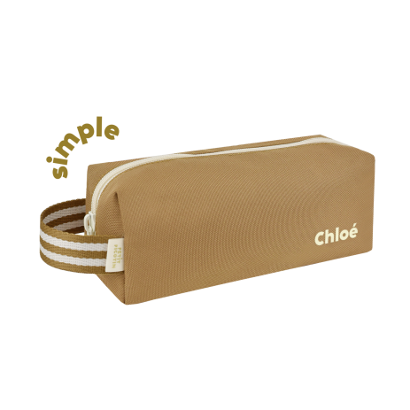 bonito estuche escolar liso y personalizado con cremallera