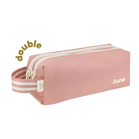 trousse à crayons enfant personnalisable avec double compartiments avec zip