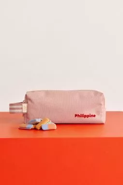 trousse à crayons enfant personnalisable avec double compartiments avec zip