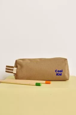 estuche de lápices para niño personalizable con doble compartimento y cremallera